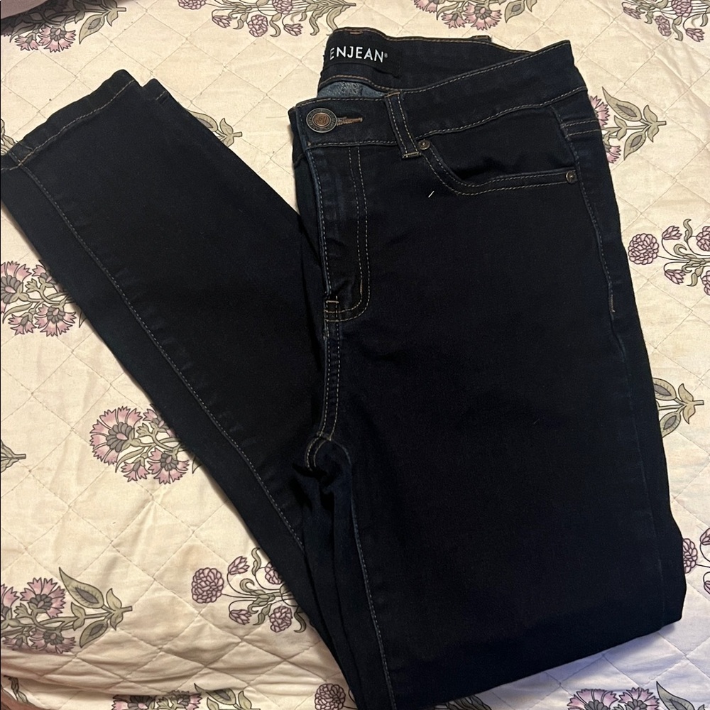 ENJEAN Women’s Indigo Skinny Jeans — Mid-Rise Stretch